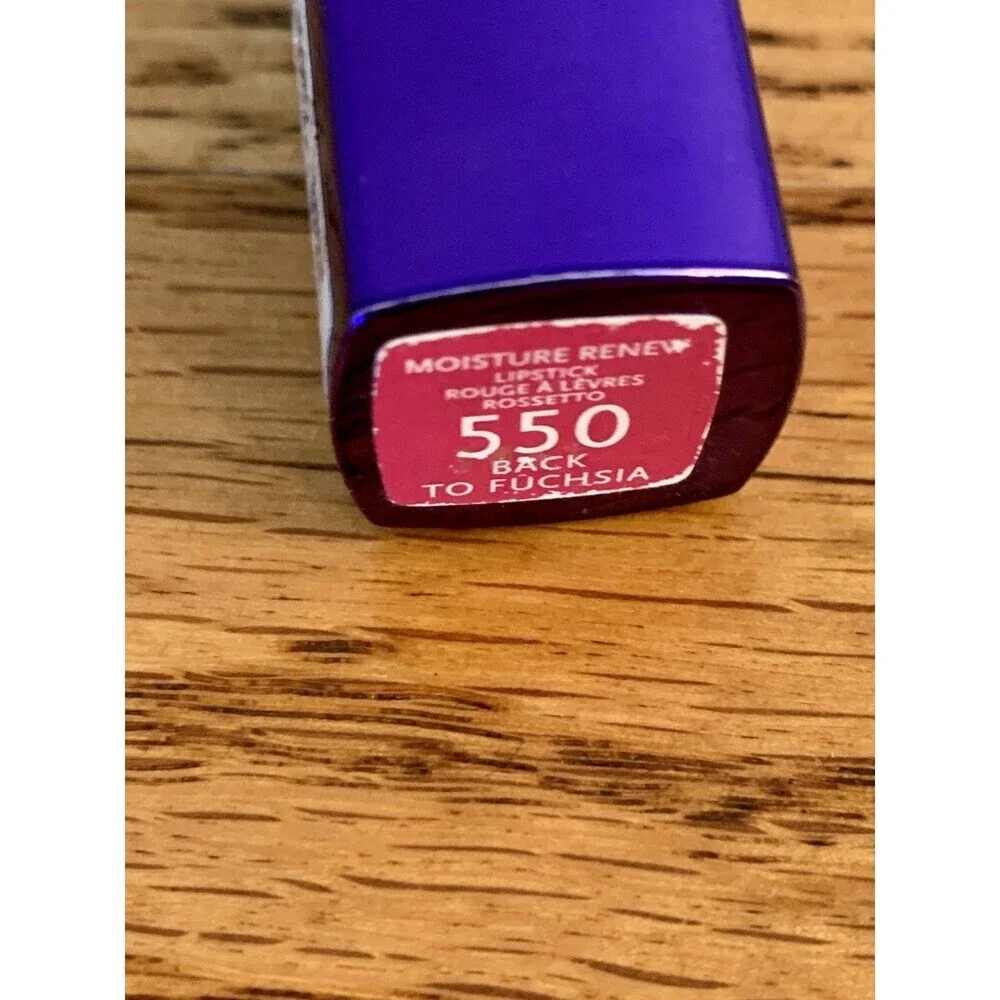 Rimmel Moisture Renew Lipstick, 550 Back To Fuchsia. NEW Damaged Tip